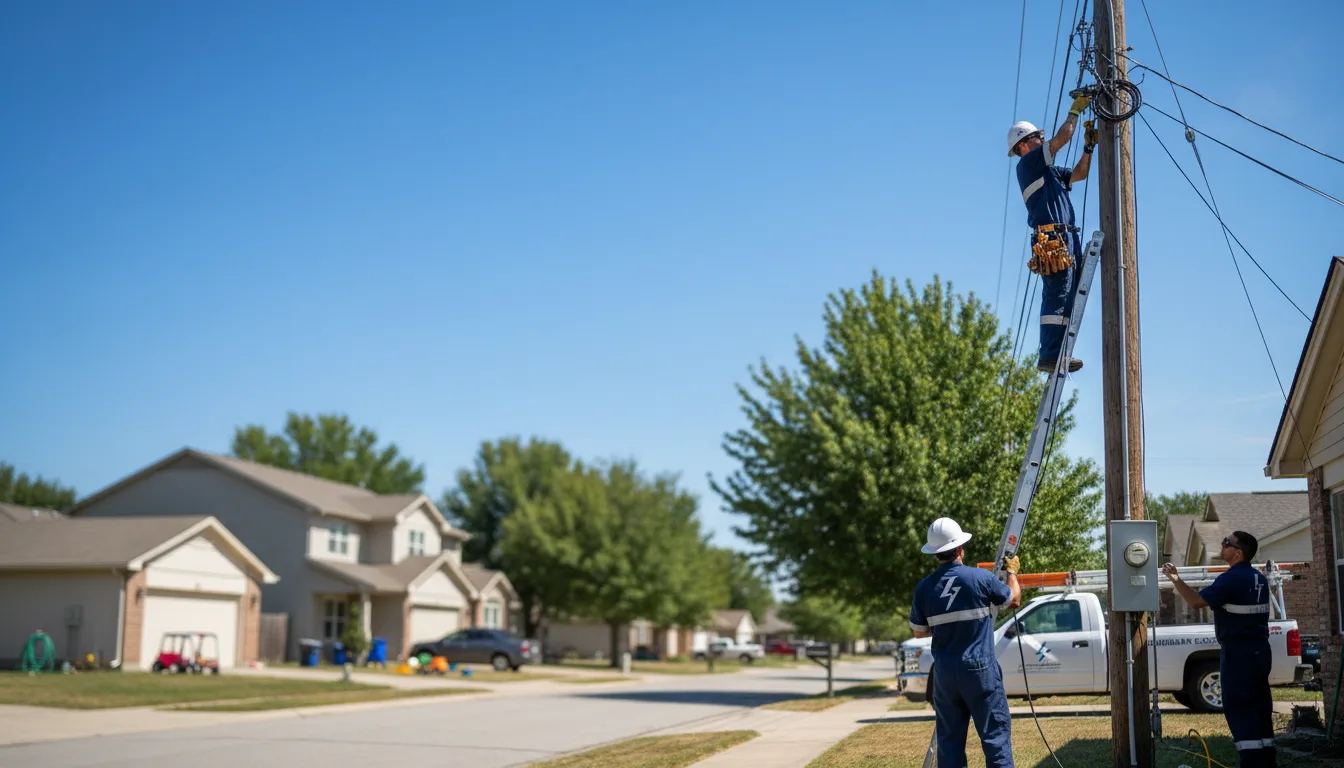 Residential electrician providing installation services in Hurley, MO